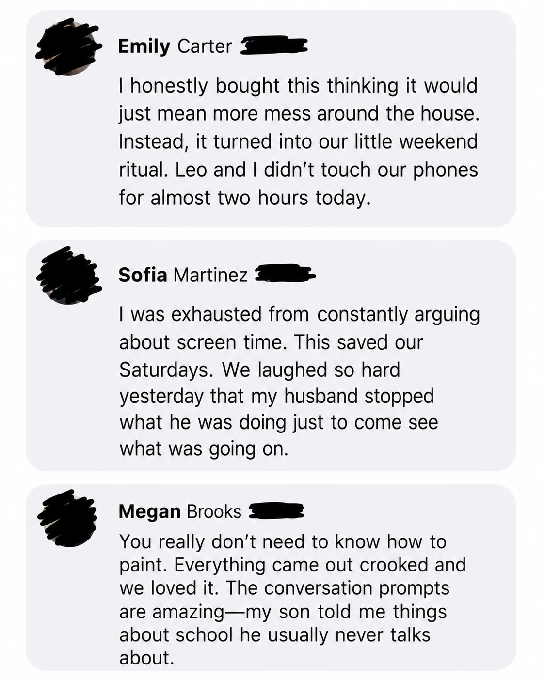 Customer feedback messages, collection 1