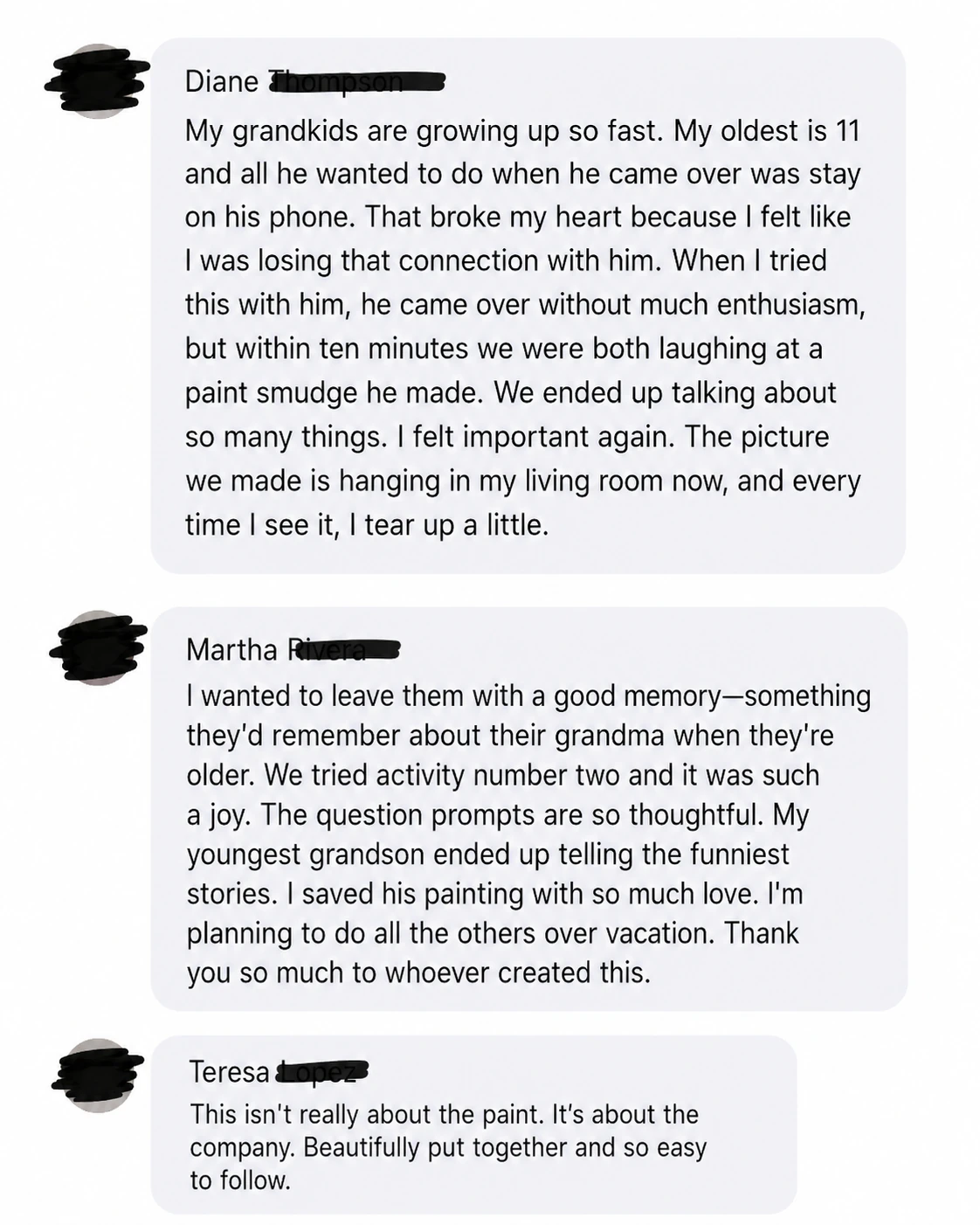 Customer feedback messages, collection 4